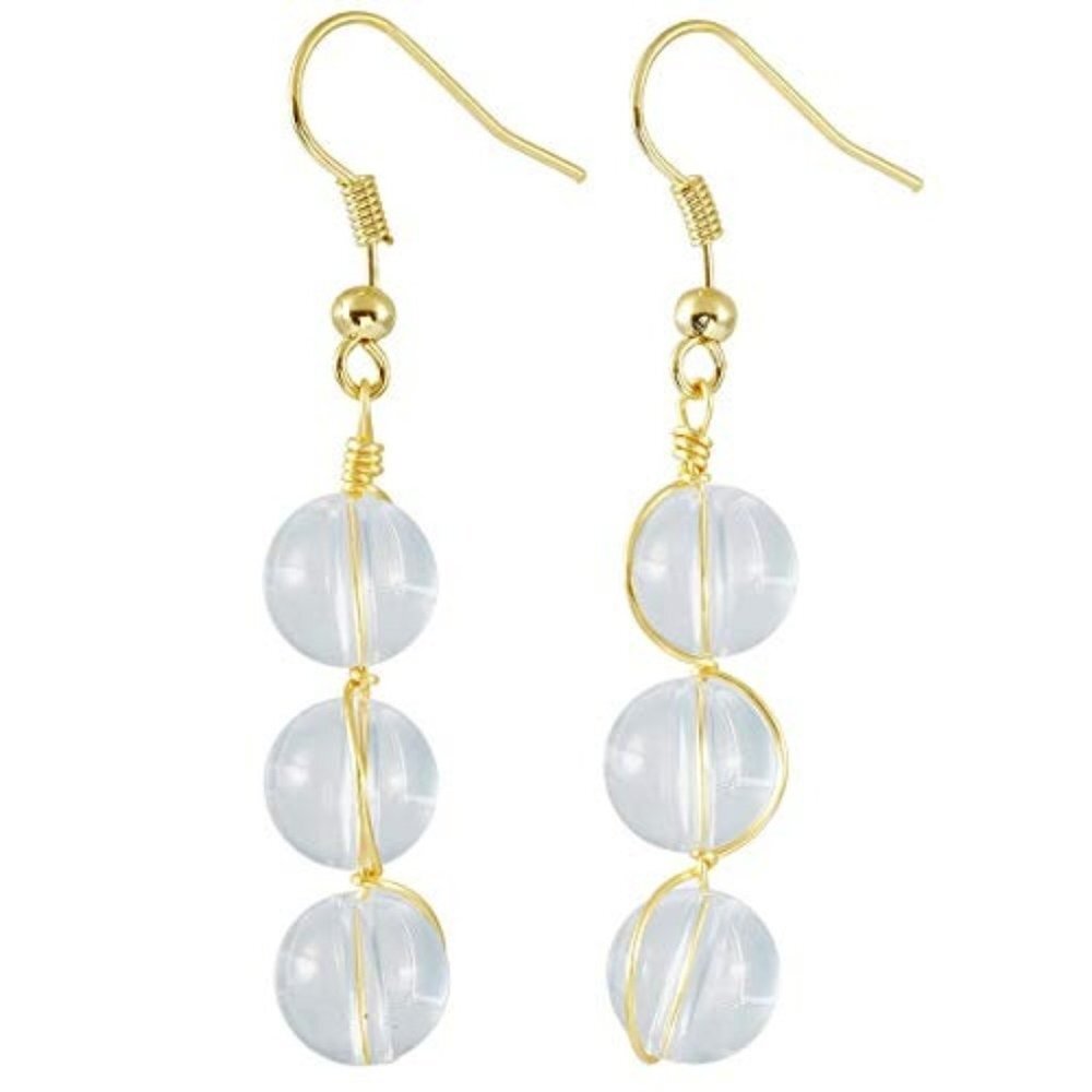 Rock Quartz Stone Earrings
